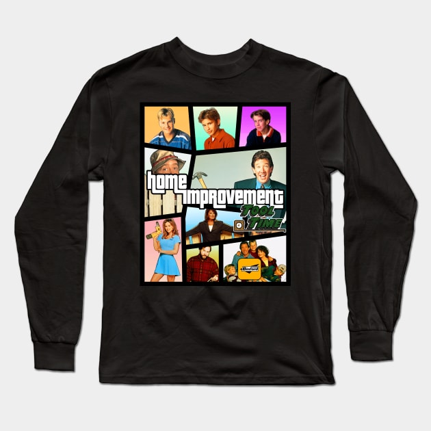 Home Improvement - Grand Theft Auto 5 Style Long Sleeve T-Shirt by The Badin Boomer